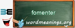 WordMeaning blackboard for fomenter